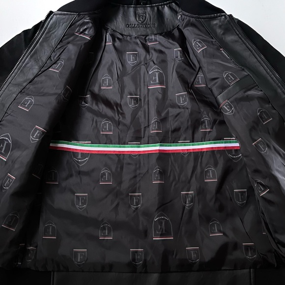 FERRARI F COLLECTIONS — MADE IN ITALY, VEGAN LEATHER/SUEDE, BLACK, LUXURY JACKET - Picture 10 of 17